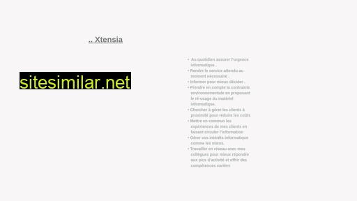 xtensia.fr alternative sites
