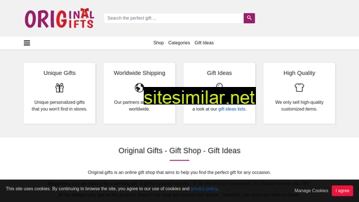 original.gifts alternative sites