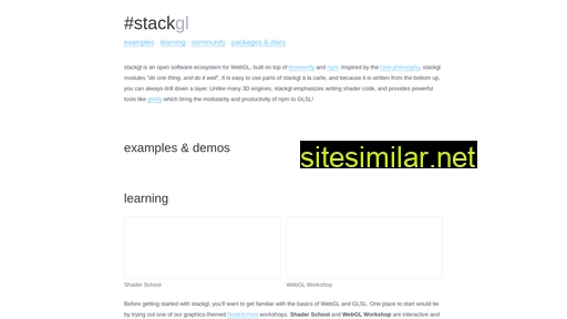 stack.gl alternative sites