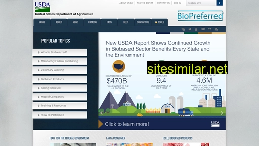 biopreferred.gov alternative sites