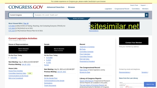 congress.gov alternative sites