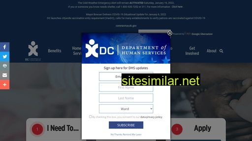 dhs.dc.gov alternative sites