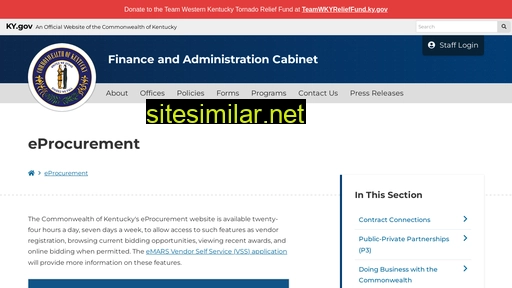 finance.ky.gov alternative sites