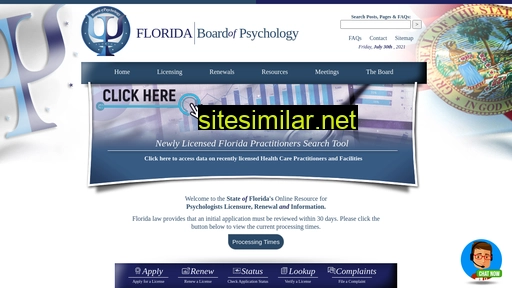 floridaspsychology.gov alternative sites