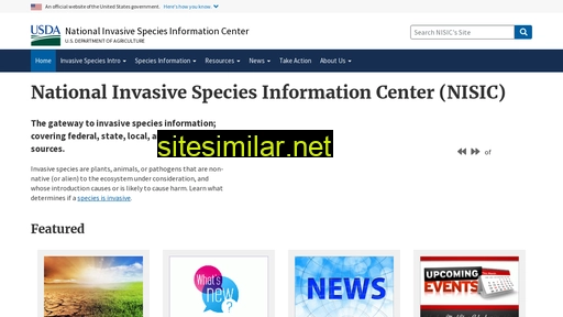 invasivespeciesinfo.gov alternative sites