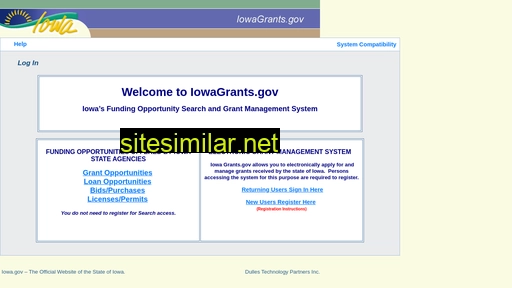 iowagrants.gov alternative sites