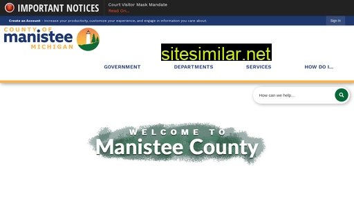 manisteecountymi.gov alternative sites