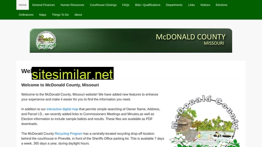 mcdonaldcountymo.gov alternative sites