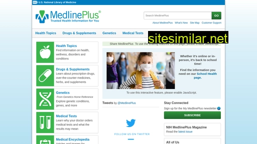medlineplus.gov alternative sites