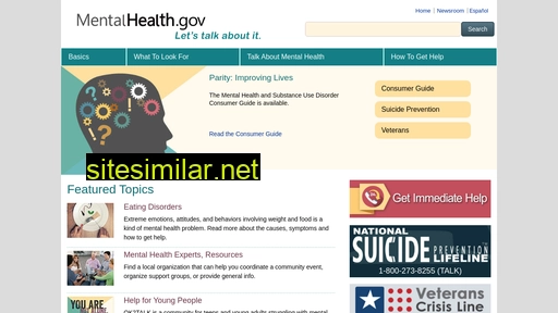 mentalhealth.gov alternative sites