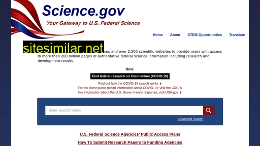 science.gov alternative sites
