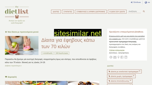 dietlist.gr alternative sites