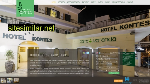 hotelkontes.gr alternative sites