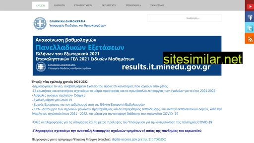 minedu.gov.gr alternative sites