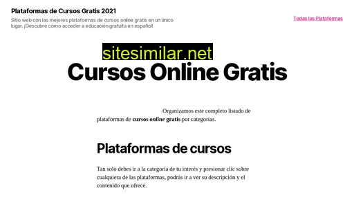 Plataformasdecursos similar sites