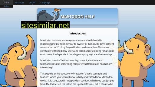 mastodon.help alternative sites