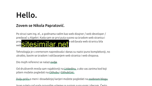 Nikolapapratovic similar sites