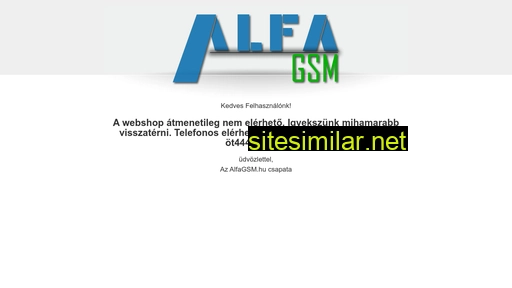 alfagsm.hu alternative sites