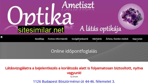 ametisztoptika.hu alternative sites