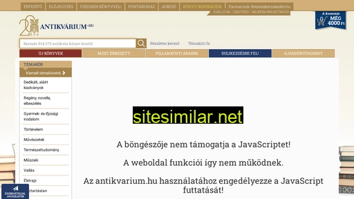 antikvarium.hu alternative sites