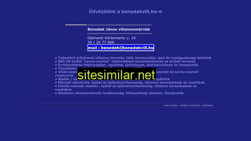benedekvill.hu alternative sites