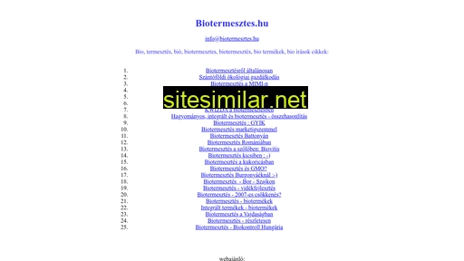 Biotermesztes similar sites
