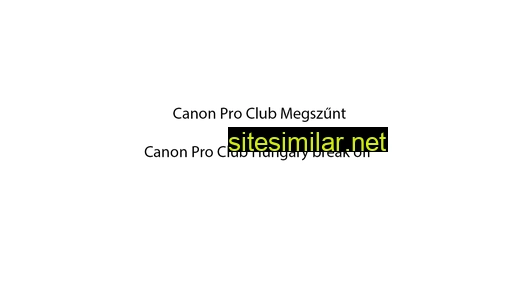 canonproclub.hu alternative sites