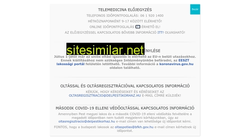 delpestikorhaz.hu alternative sites