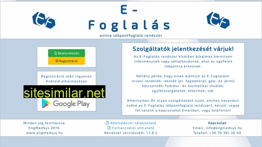 efoglalas.hu alternative sites