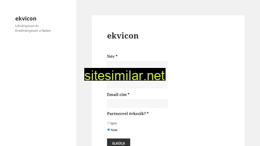 ekvicon.hu alternative sites