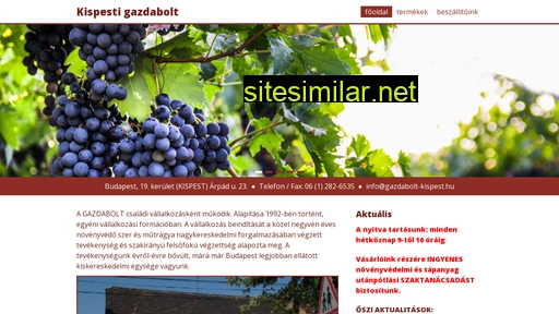gazdabolt-kispest.hu alternative sites