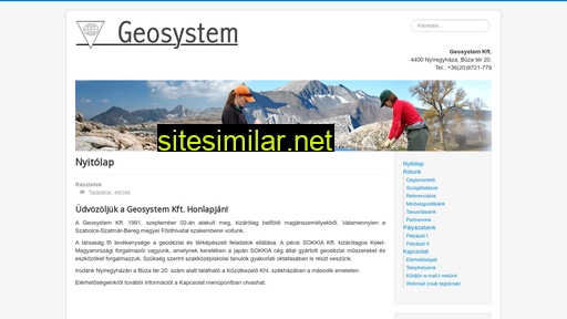 geosystem.hu alternative sites