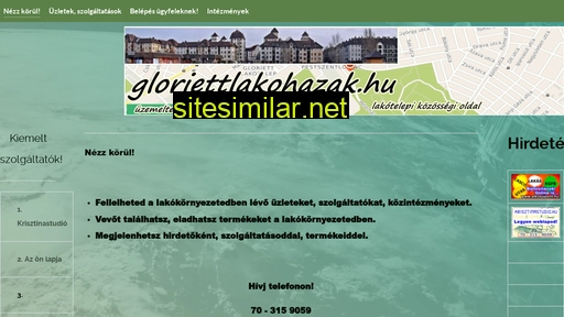 gloriettlakohazak.hu alternative sites