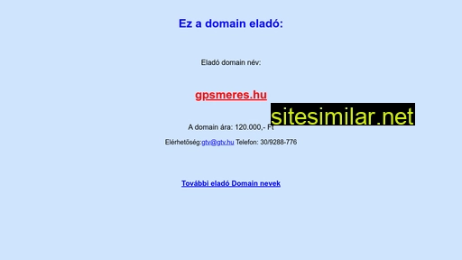 gpsmeres.hu alternative sites