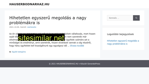 hauserbodnarhaz.hu alternative sites