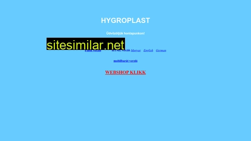 hygroplast.hu alternative sites