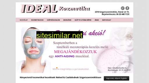 idealkozmetika.hu alternative sites