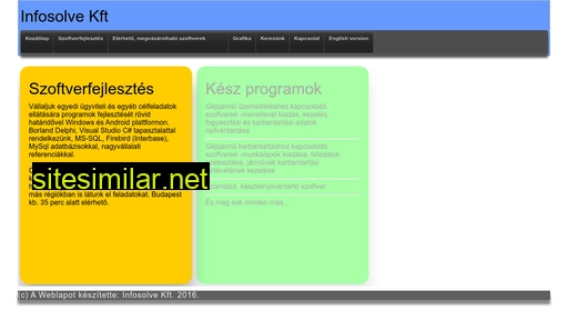 infosolve.hu alternative sites