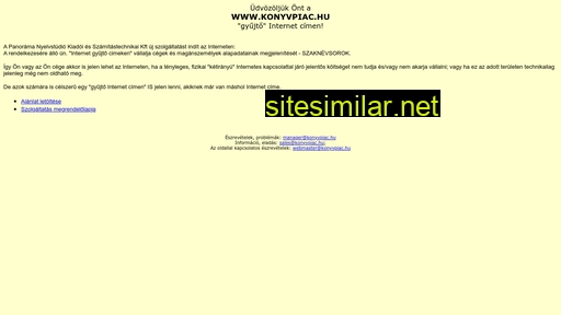 konyvpiac.hu alternative sites