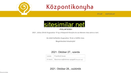 kozpontikonyha.hu alternative sites