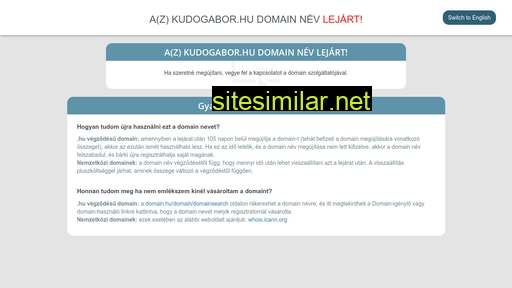 kudogabor.hu alternative sites