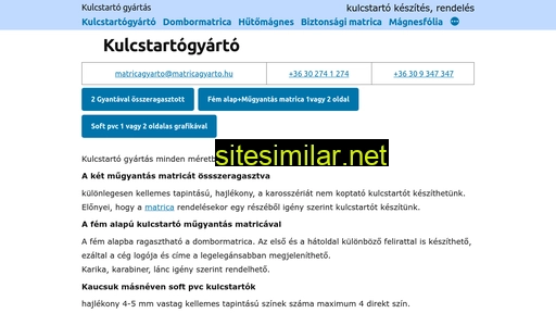 kulcstartogyarto.hu alternative sites