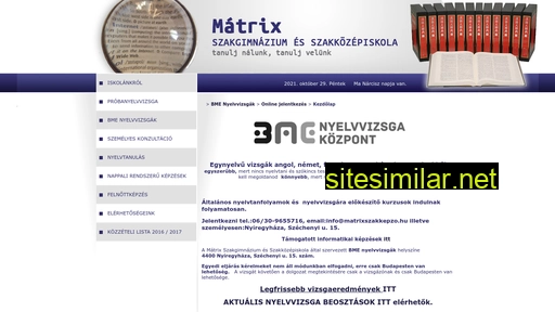 matrixszakkepzo.hu alternative sites