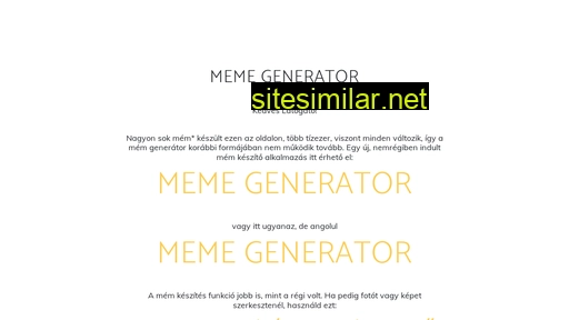 memegenerator.hu alternative sites