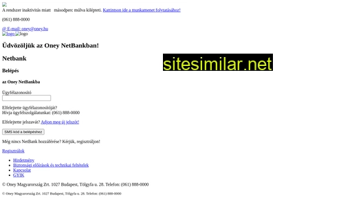 netbank.oneynet.hu alternative sites