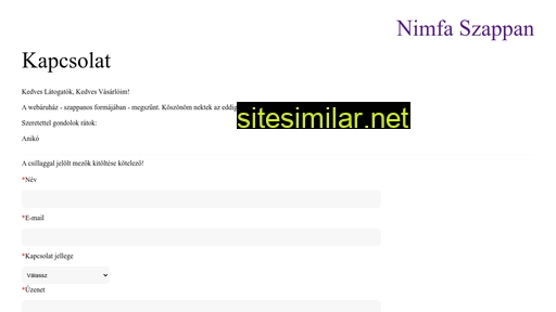 nimfaszappan.hu alternative sites