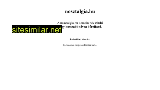 nosztalgia.hu alternative sites