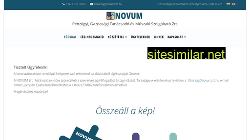 novumzrt.hu alternative sites