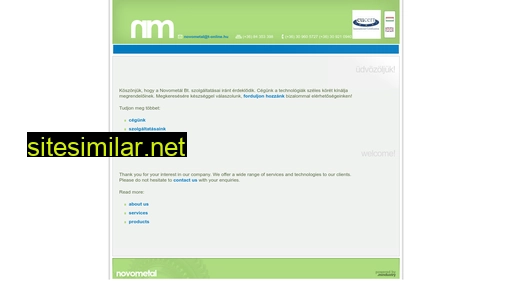 novometal.hu alternative sites