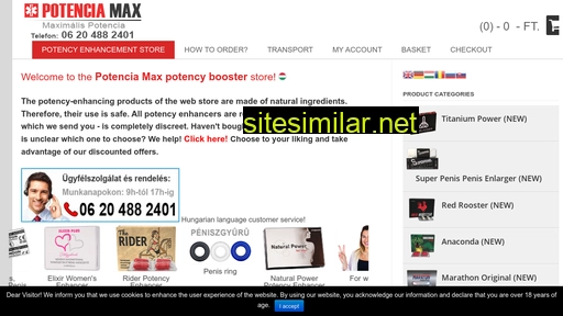 potenciamax.hu alternative sites